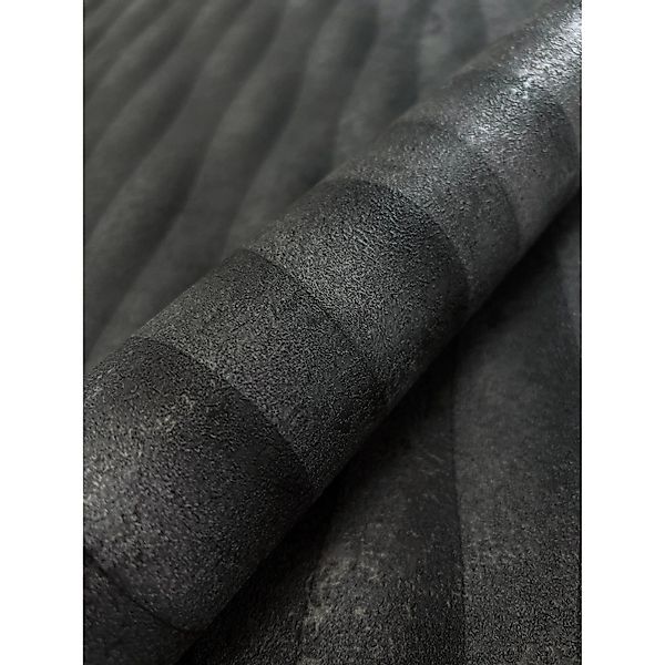 Newroom Vliestapete Sita Schwarz Streifen Modern Strukturiert FSC® günstig online kaufen