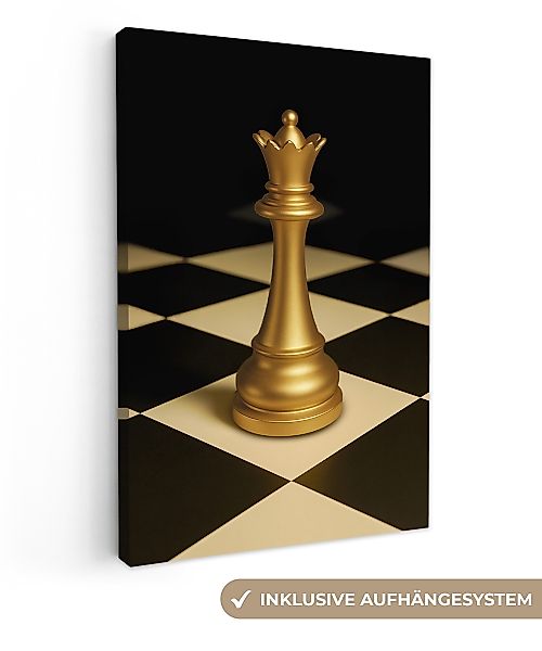 OneMillionCanvasses® Leinwandbild Dame - Schachfigur - günstig online kaufen