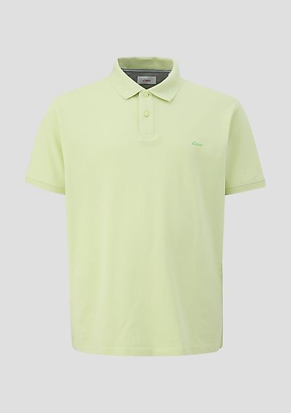 s.Oliver Kurzarmshirt Poloshirt mit kleinem Label-Print günstig online kaufen