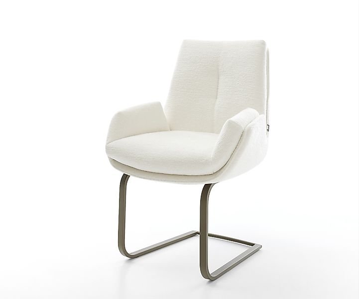 Freischwinger Clea-Flex Bouclé Soft Beige Freischwinger flach Effektfinish günstig online kaufen