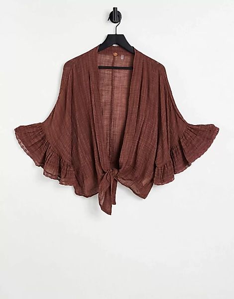 Free People – Polly – Kimono-Jacke in Rosa günstig online kaufen