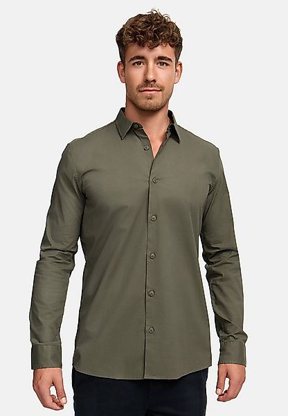 Indicode Langarmhemd Herren INKamby Herrenhemd Langarm mit einem Kentkragen günstig online kaufen