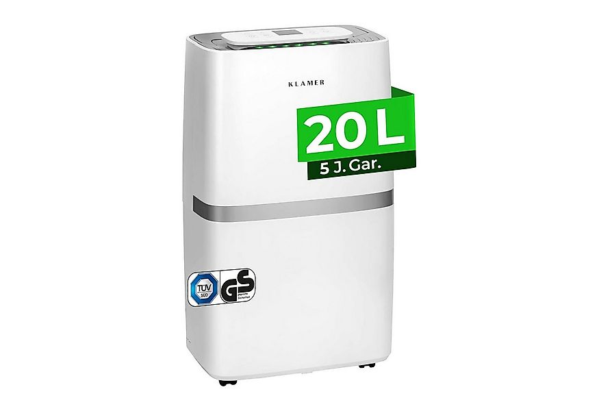 KLAMER Luftentfeuchter Elektrisch 25L, 195m³ Luftumwälzung pro Stunde, 420W günstig online kaufen