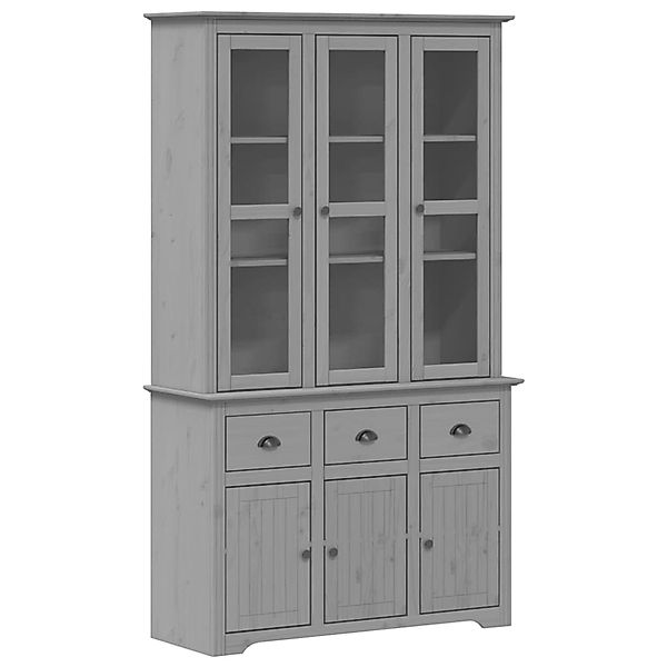 vidaXL Highboard BODO Grau 115,5x43x200,5 cm Massivholz Kiefer 3206453 günstig online kaufen
