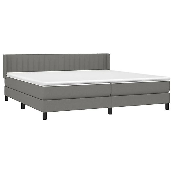 vidaXL Boxspringbett mit Matratze Dunkelgrau 200x200 cm Stoff 3129898 günstig online kaufen