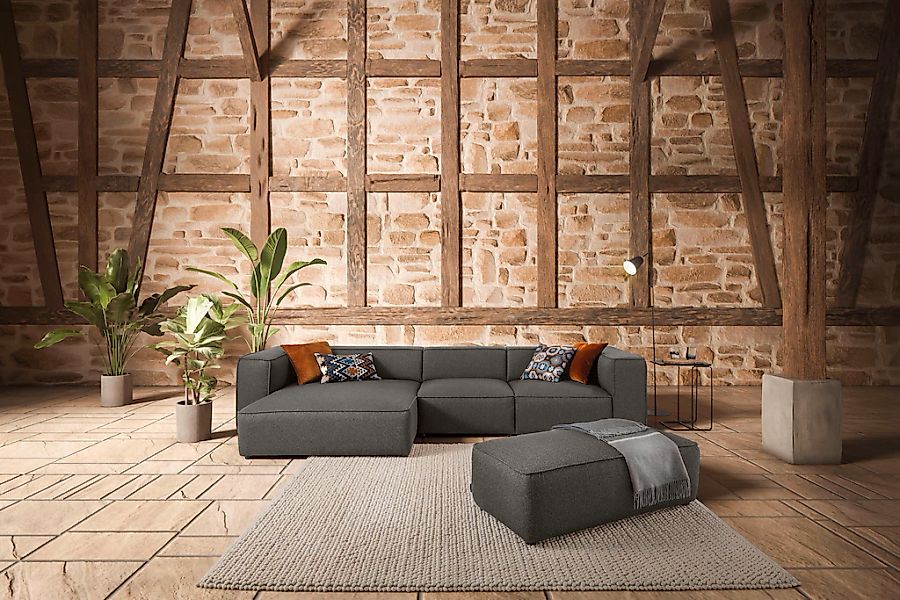 W.SCHILLIG Ecksofa "around-the-block", mit eleganter Biese, mit Federkern, günstig online kaufen
