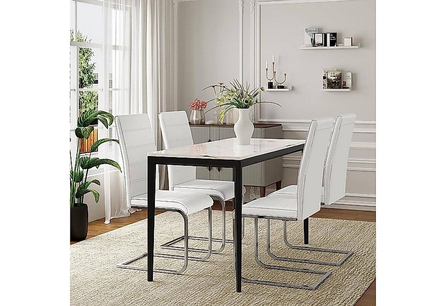 Woltu Freischwinger (Set, 2 St), mit hoher Rückenlehne Kunstlederbezug bis günstig online kaufen