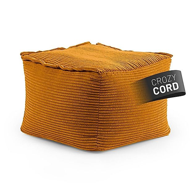 Lumaland Sitzsack Hocker Modular Cord 54x54x40cm senfgelb, Sessel abnehmbar günstig online kaufen
