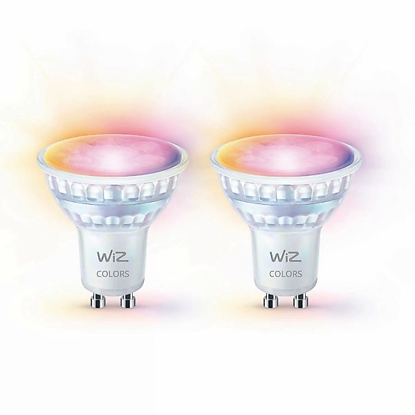 WiZ LED-Spot GU10 Glühlampenform 4,7 W 345 lm Transparent 2 Stück günstig online kaufen