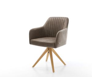 DELIFE Polsterstuhl Greg-Flex, Holzgestell kantig Natur günstig online kaufen