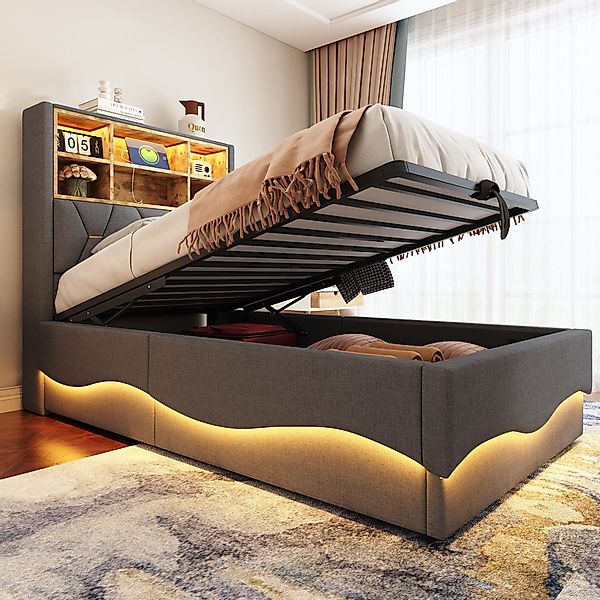 HAUSS SPOLE Polsterbett 90×200 mit hydraulischem günstig online kaufen