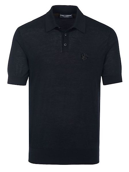 DOLCE & GABBANA Poloshirt Dolce & Gabbana Henley Strickpolo schwarz günstig online kaufen