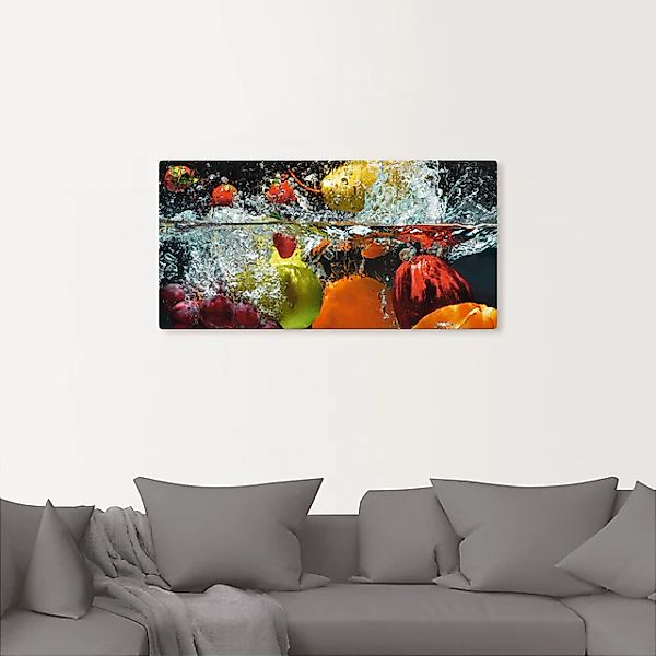 Artland Wandbild »Spritzendes Obst auf dem Wasser« Lebensmittel 1 Stk. tlg. günstig online kaufen