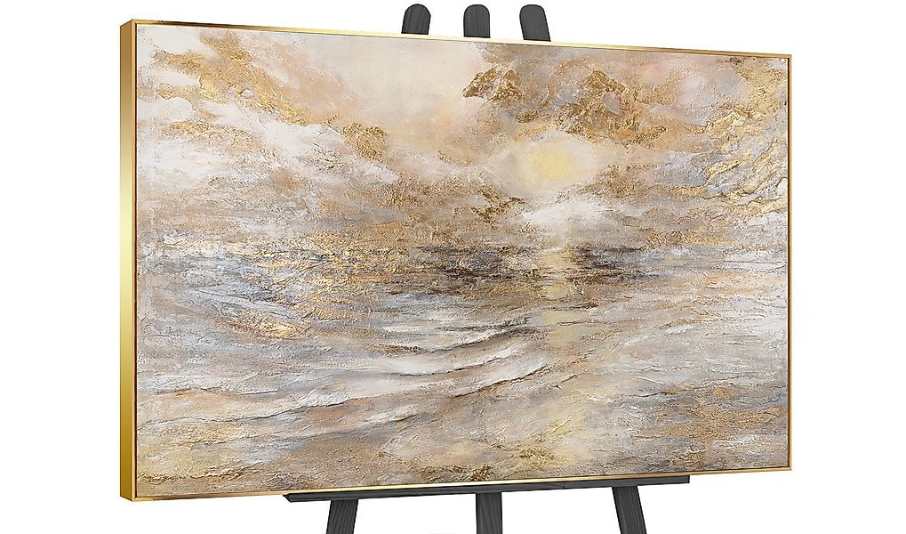 YS-Art Gemälde Meeresleuchten, Abstraktion, Leinwandbild einer günstig online kaufen