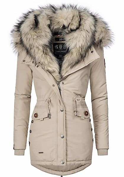 Navahoo Wintermantel "Sweety", Winterparka mit 2 Kunstpelz-Kapuzen günstig online kaufen