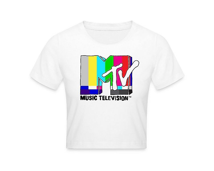 Spreadshirt T-Shirt MTV Music Television TV-Statik-Logo Crop Top (1-tlg) günstig online kaufen