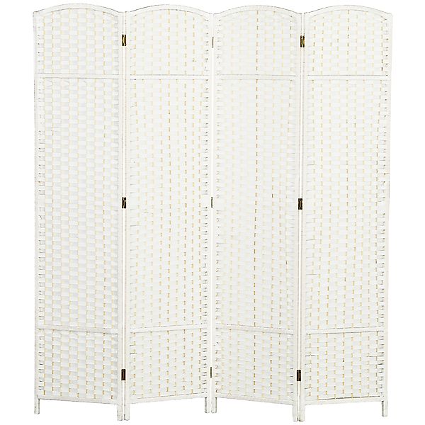 HOMCOM Paravent 4-teilig 160 x 170 cm Raumteiler Faltbar Trennwand aus Bamb günstig online kaufen