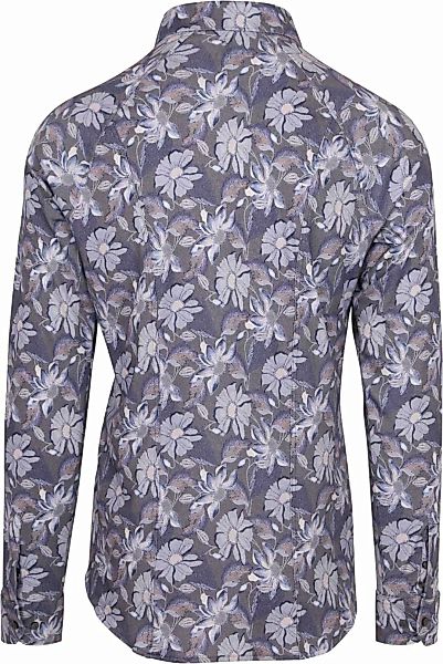 DESOTO Hemd Timeless Elegance Druck Blumen Blau  - Größe M günstig online kaufen