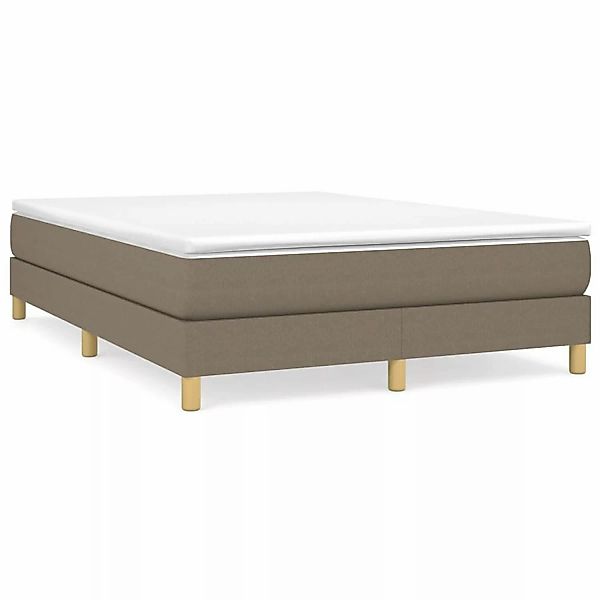 vidaXL Boxspringbett mit Matratze Taupe 140x200 cm Stoff1377698 günstig online kaufen