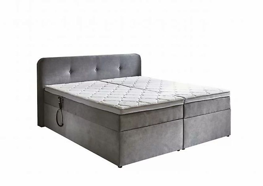 Boxbett elektrisch mit Stauraum  Rutland ¦ grau ¦ Maße (cm): B: 190 H: 104 günstig online kaufen