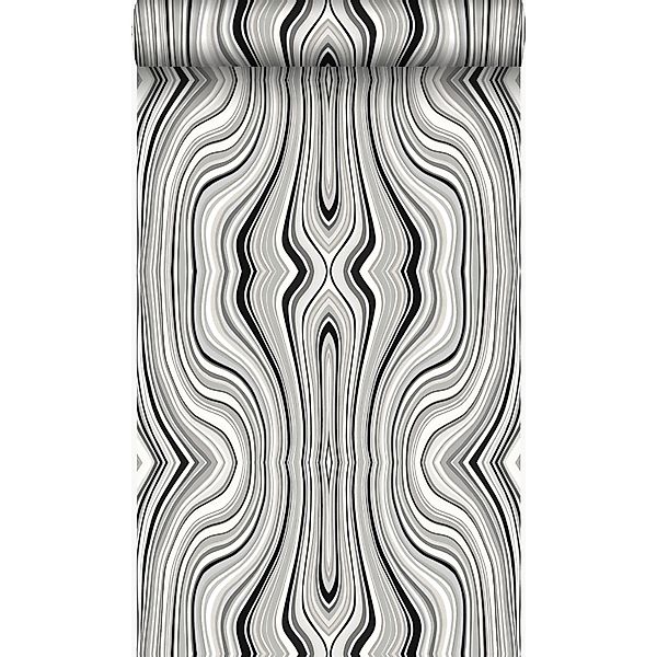 Origin Luxury Wallcoverings Tapete Grafische Linien Schwarz Und Weiß 53 Cm günstig online kaufen