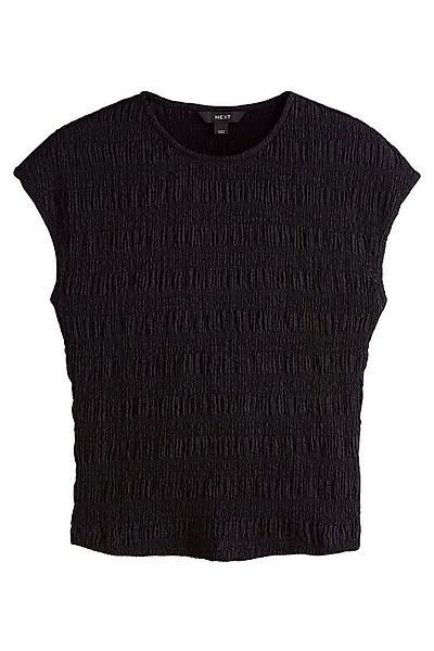 Next T-Shirt Kurzärmeliges, plissiertes Oberteil mit Struktur (1-tlg) günstig online kaufen