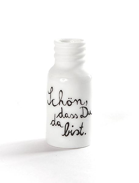 Mini-Flaschenvase Väschen "Schön, dass Du da bist" – liebevolles Mitbringse günstig online kaufen