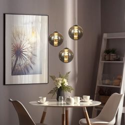 ZMH Pendelleuchte LED Höhenverstellbar Kronleuchter Glas günstig online kaufen