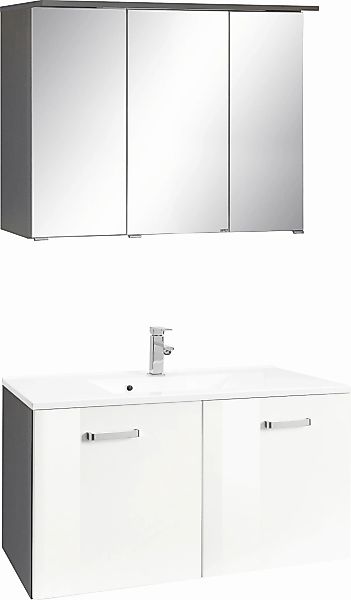 welltime Badmöbel-Set "Ravenna" 2 Stk. tlg. Breite 90 cm, Spiegelschrank un günstig online kaufen