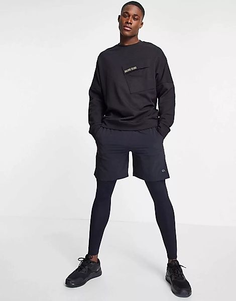 Calvin Klein – Sport – Sweatshirt-Schwarz günstig online kaufen