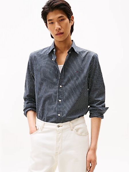 Tommy Hilfiger Langarmhemd "CORE HAIRLINE POPLIN", regular fit, Button-down günstig online kaufen
