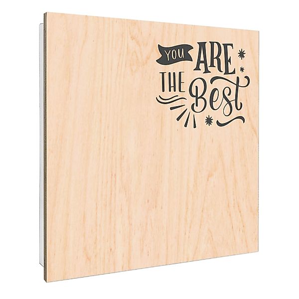 Banjado Großer Schlüsselbox Holz 30x30cm Weiß Scharnier Rechts 50 Haken Sch günstig online kaufen