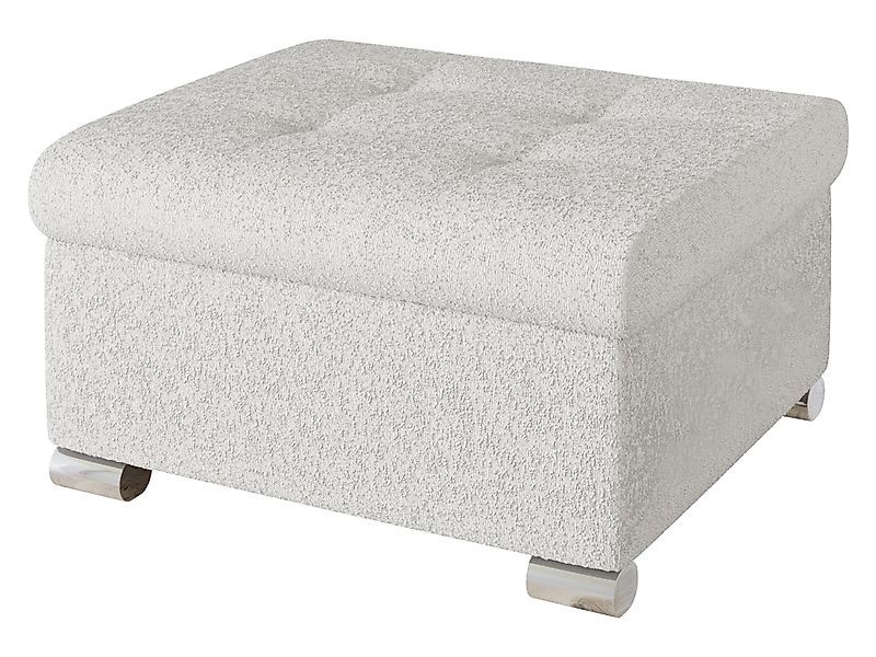 MIRJAN24 Polsterhocker Niko Klein, Silber Füße, günstig online kaufen