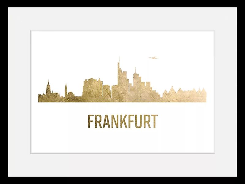 queence Bild »Frankfurt Skyline GOLD«, Städte, (1 St.) günstig online kaufen