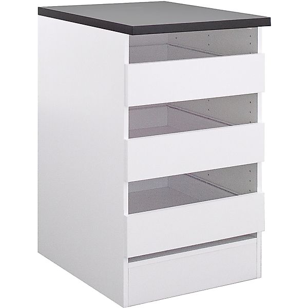 Optifit Küchen-Unterschrankregal Salo214 50 cm x 84,8 cm x 60 cm Weiß günstig online kaufen