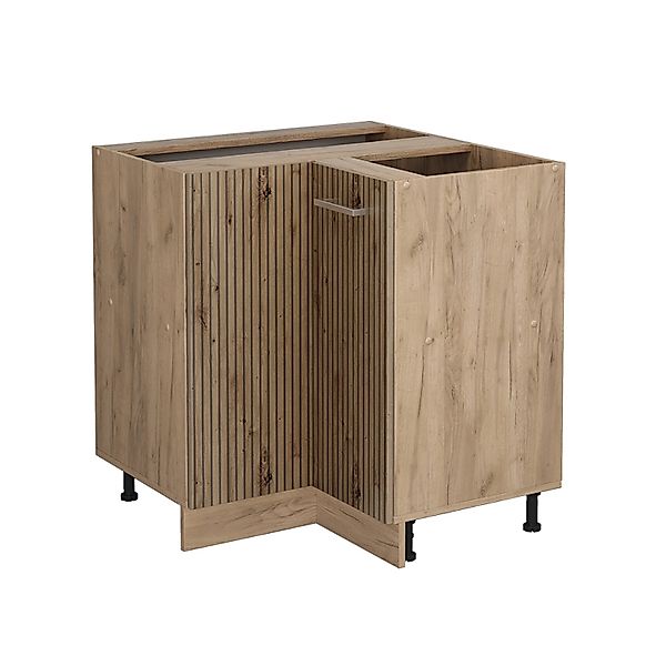 Vicco Eckunterschrank R-Line Artisan-Eiche/Goldkraft Eiche 76 cm ohne Arbei günstig online kaufen