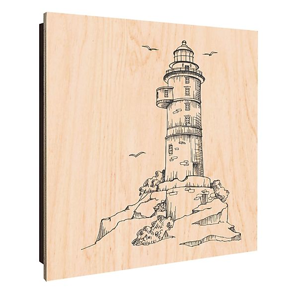 Banjado Großer Schlüsselkasten Holz 30x30cm Schwarz Scharnier Links 50 Hake günstig online kaufen