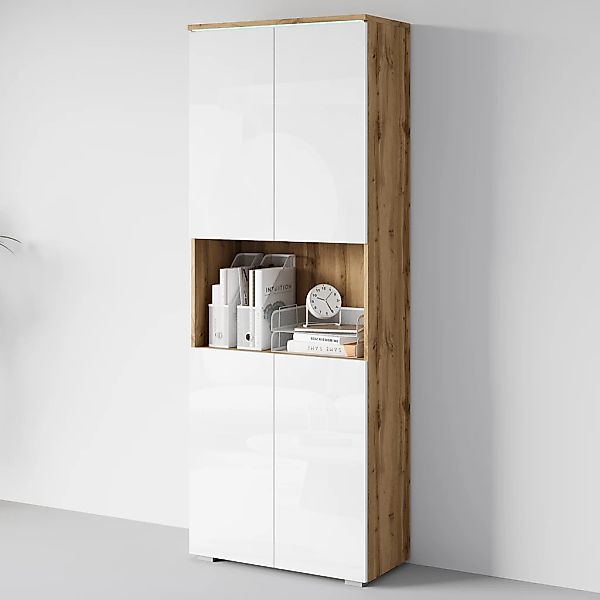 Home affaire Aktenschrank "Vera, Mehrzweckschrank mit LED-Beleuchtung" Prak günstig online kaufen