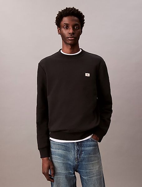 Calvin Klein Jeans Sweatshirt 400GSM TRRY BDG CRWN Mit Rundhalsausschnitt günstig online kaufen