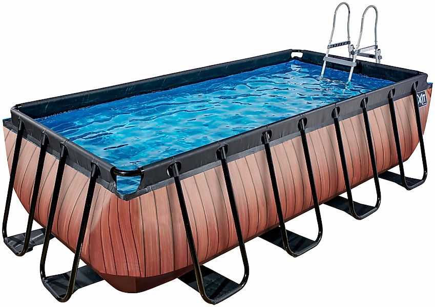 EXIT Framepool BxLxH: 200x400x100 cm, mit Sandfilterpumpe und Sicherheitsle günstig online kaufen