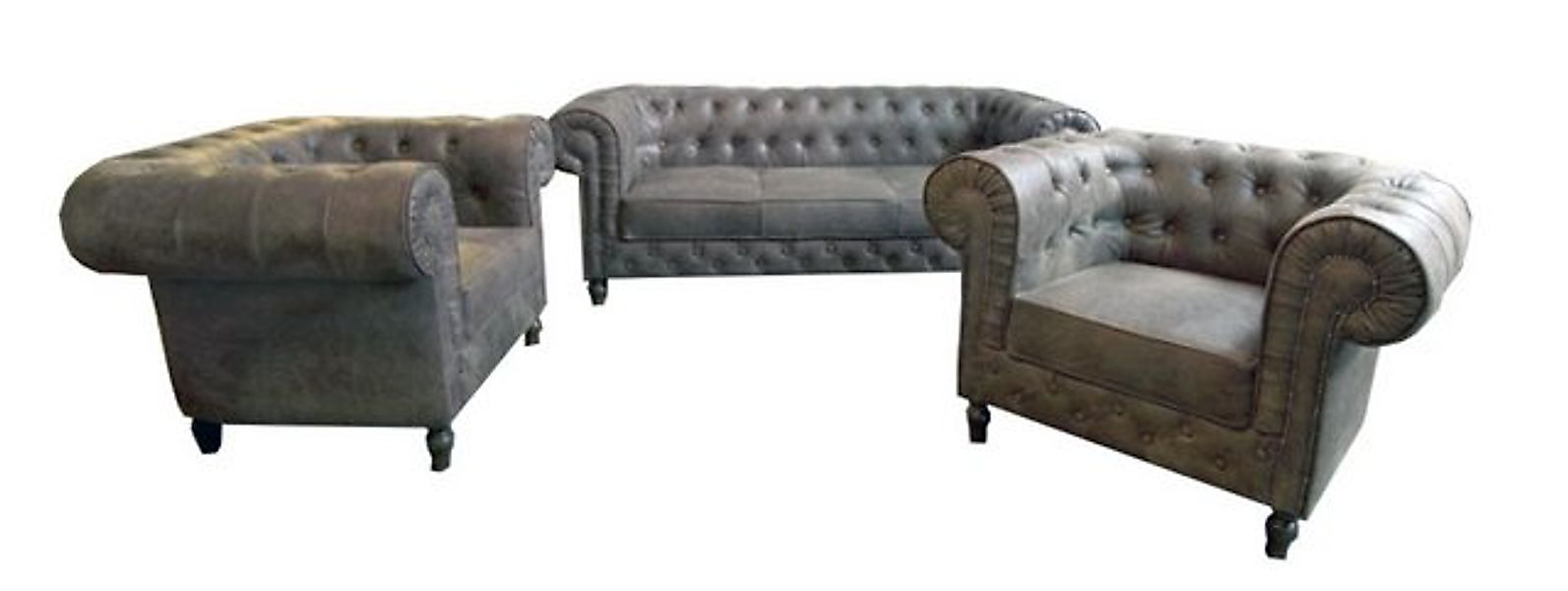 Xlmoebel Sofa Neue Chesterfield Polstergruppe Hastings II mit 3-Sitzer, 2-S günstig online kaufen