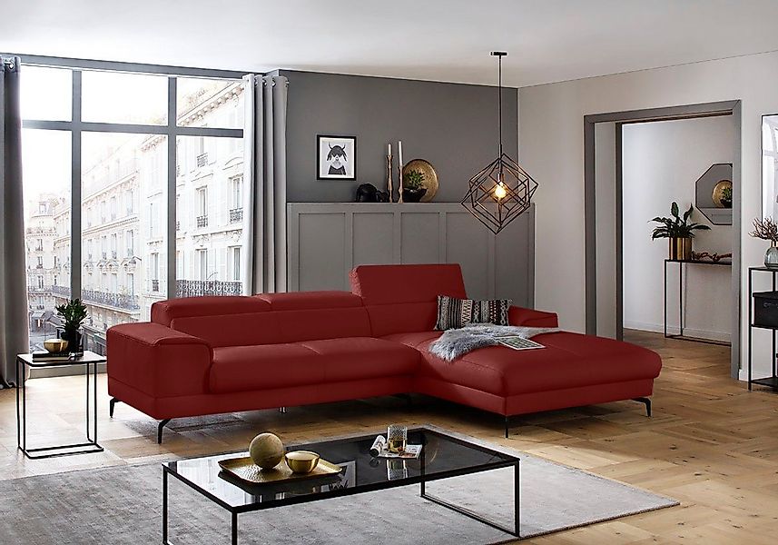W.SCHILLIG Ecksofa piedroo, Designsofa mit tollem Sitzkomfort, L-Form, Kopf günstig online kaufen