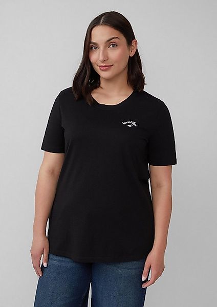 s.Oliver Kurzarmshirt T-Shirt Jersey-Shirt aus Baumwolle mit Stickerei günstig online kaufen