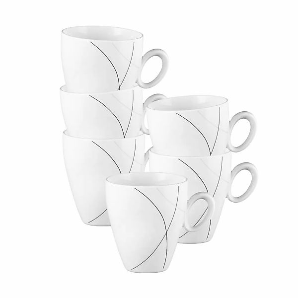 Seltmann Weiden Becher "Becher mit Henkel Trio Highline 0,3 l 6er Set weiß- günstig online kaufen