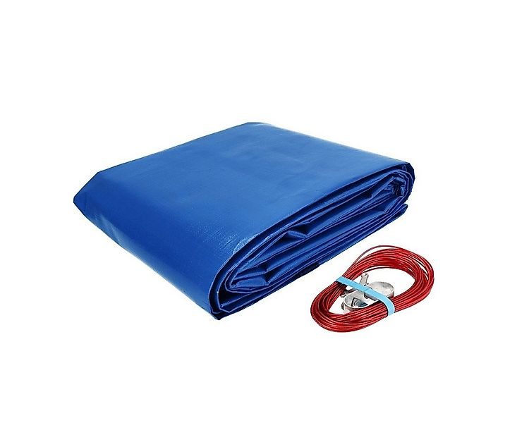 EVOLUTION Pool-Abdeckplane Abdeckplane Oval Blau mit Übermaß Sommer & Winte günstig online kaufen