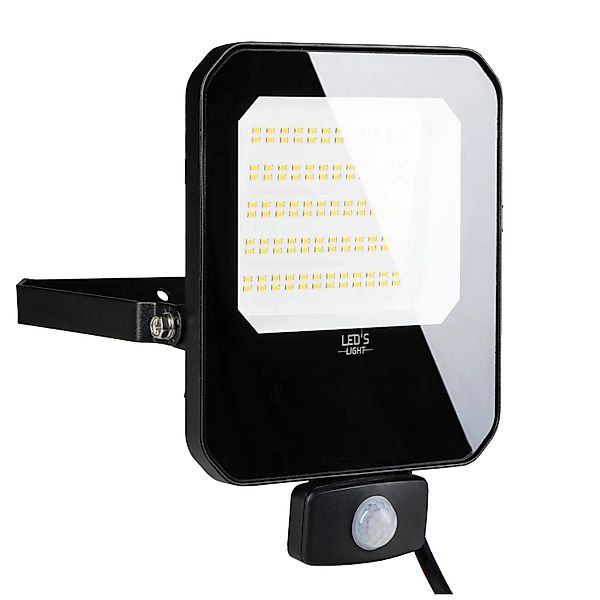 LED's,ight LED Wandstrahler 50W 7000lm 4000K IP65 IK05 Schwarz Sensor günstig online kaufen