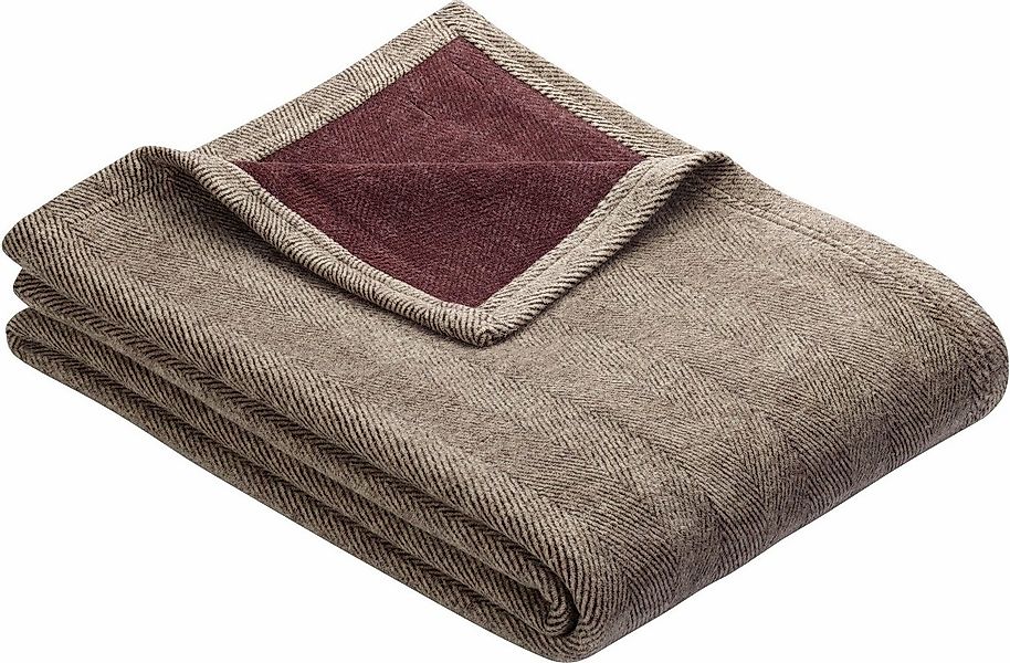 Wohndecke Kulturgut, IBENA, mit Wendeoptik, Kuscheldecke günstig online kaufen