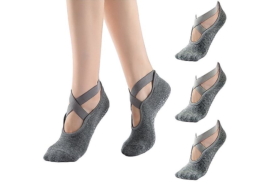 Mutig Sportsocken 3 Paar Yoga Socken, Antirutsch Socken, Rutschfeste Socken günstig online kaufen