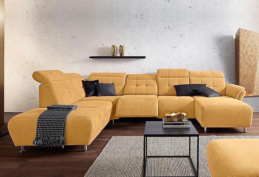 Home affaire Wohnlandschaft "Manhattan U-Form" 2 Sitze mit elektrischer Rel günstig online kaufen