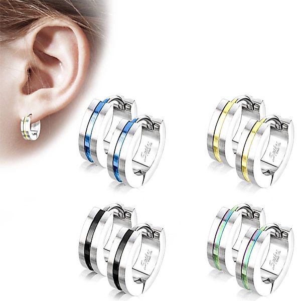 Order & Smile Schmuck Klappcreolen Männer günstig online kaufen